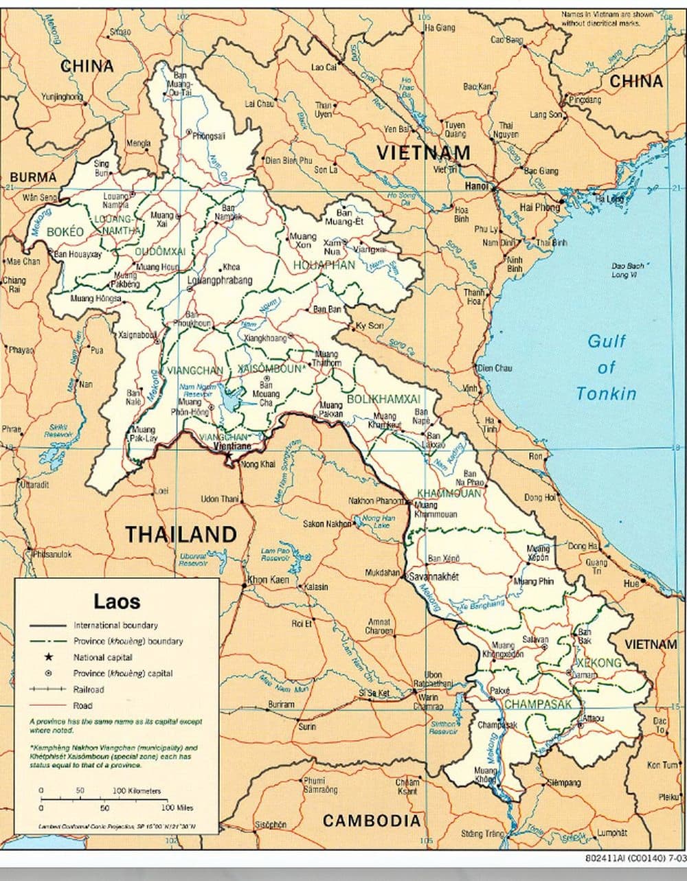 Laos Map Laos, rundreise, kleingruppe