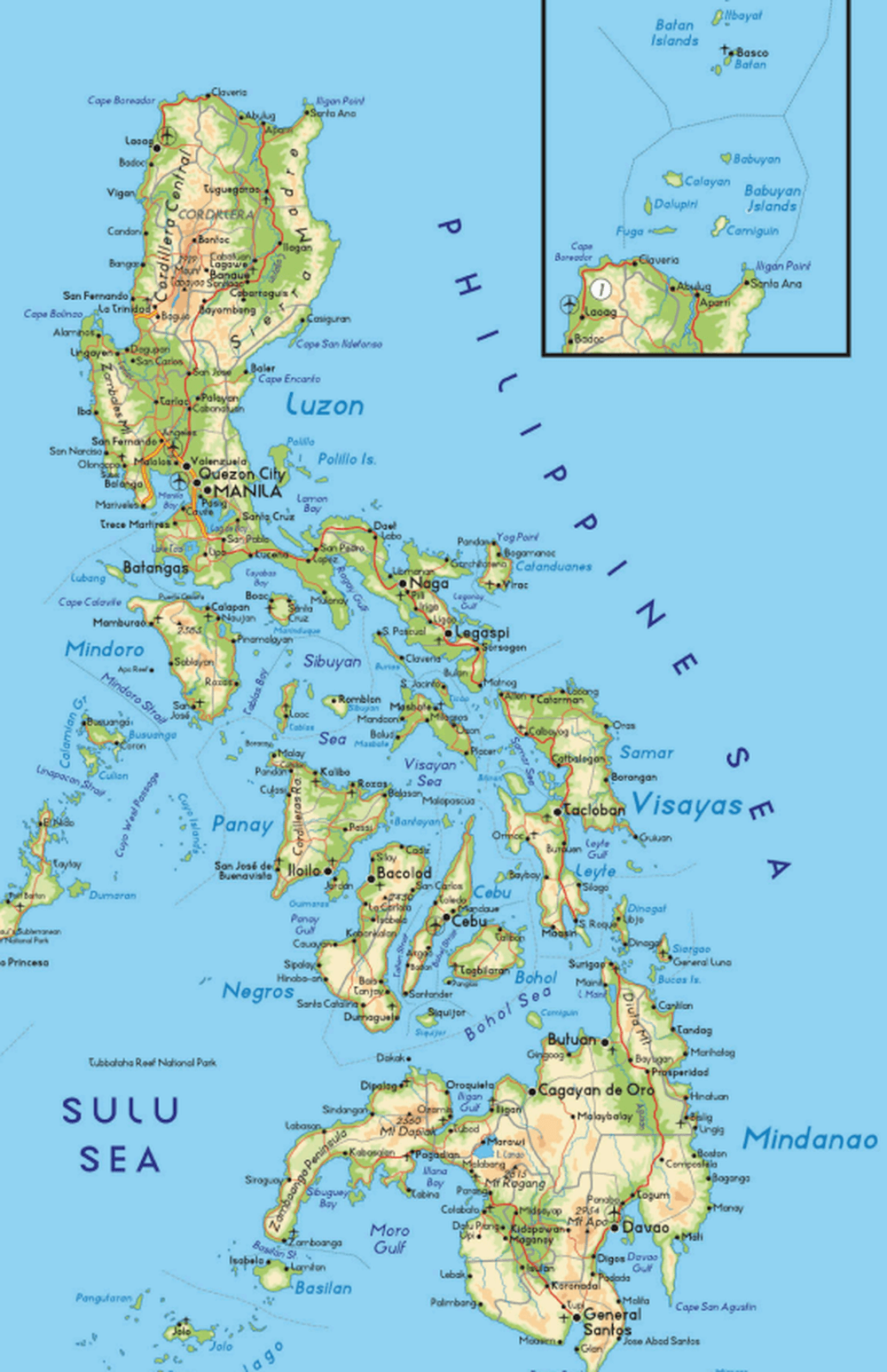 Philippines Map Philippinen rundreise kleingruppe Rundreisen